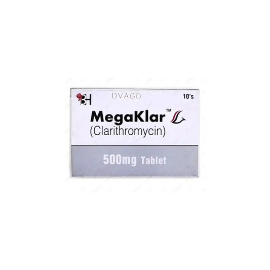 میگاکلر گولیاں 500 ملی گرام 10 کی 1 پٹی = 10 گولیاں) 