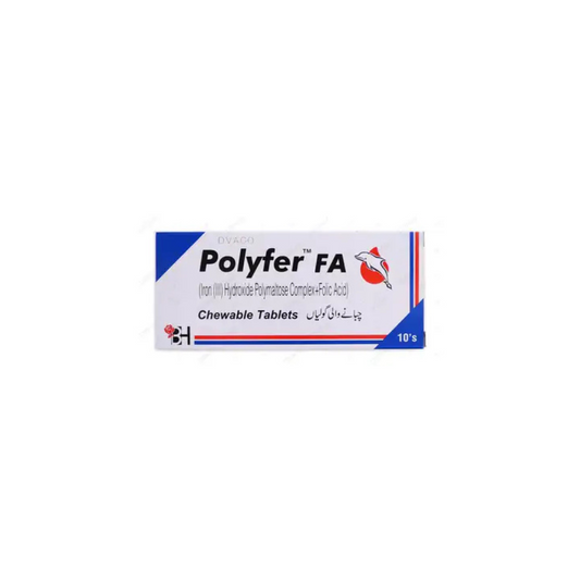 Polyfer Fa Chewable Tablets 10's (1 Strip = 10 Tablets)