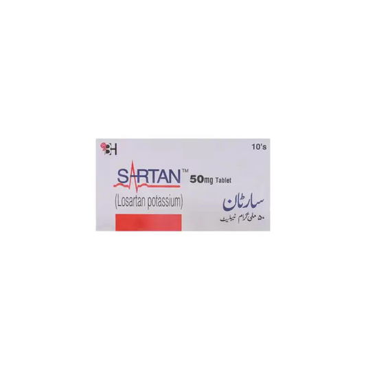 Sartan Tablets 50Mg 10's (1 Strip = 10 Tablets)