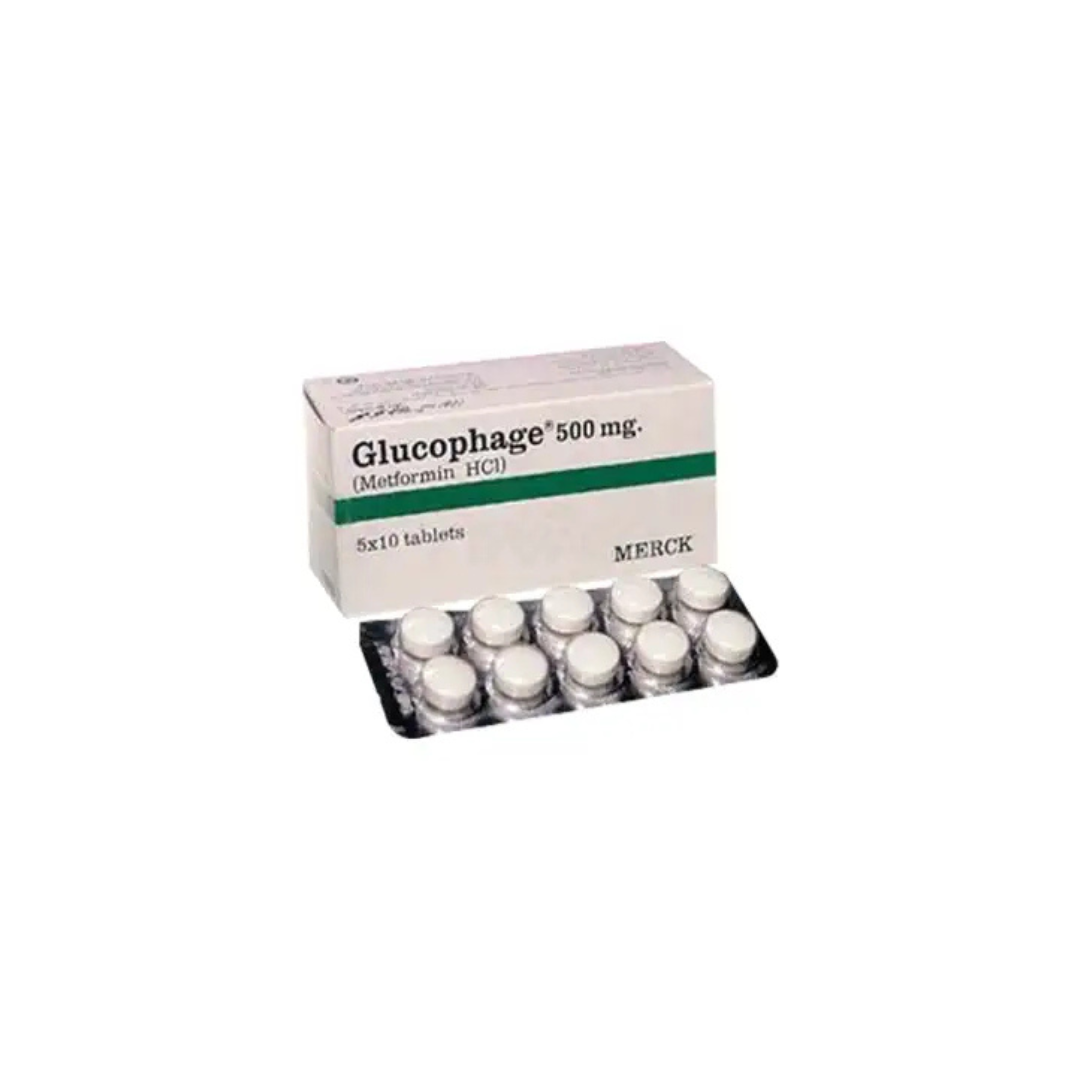 Glucophage Tablets 500Mg 50's (1 Strip = 10 Tablets)