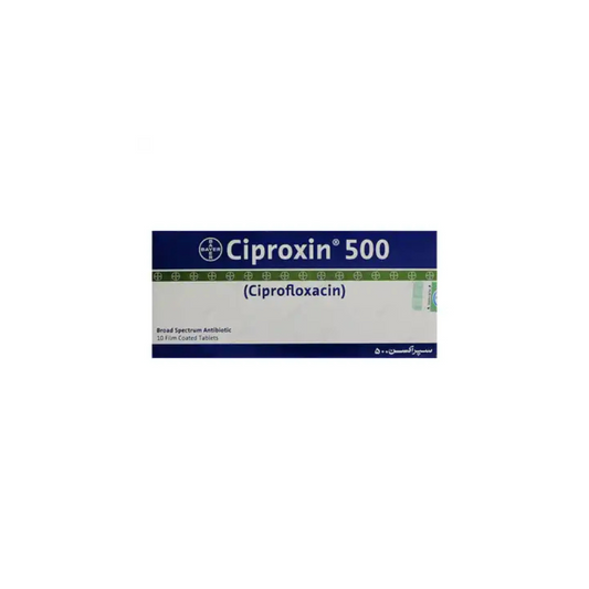 Ciproxin Tablets 500Mg 10's (1 Strip = 10 Tablets)