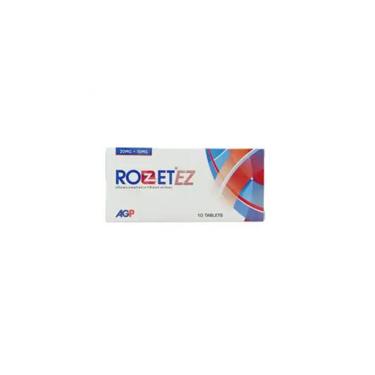 Rozet Ez Tablets 20Mg/10Mg 10's (1 Strip = 10 Tablets)
