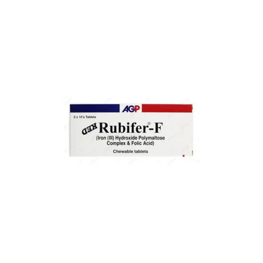 Rubifer-F Tablets 100Mg/0.35Mg 20's (1 Strip = 10 Tablets)