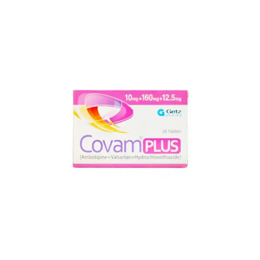 Covam Plus Tablets 10Mg+160Mg+12.5Mg 28's (1 Strip = 7 Tablets)