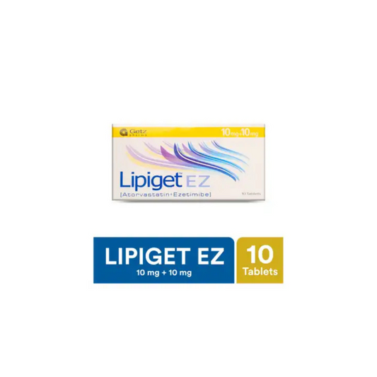 Lipiget Ez Tablets 10Mg/10Mg 10's (1 Strip = 10 Tablets)