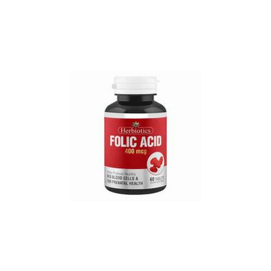 Herbiotics Folic Acid Tablets 400Mcg (1 Bottle = 60 Tablets)