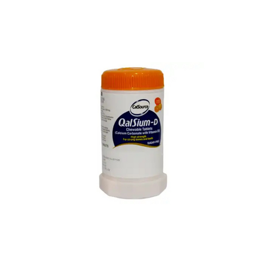 Qalsium-D Orange Flavour Tablets (1 Bottle = 40 Tablets)