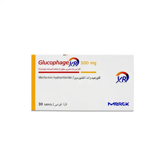 Glucophage-XR Tablets 500MG (1 Box = 3 Strips) (1 Strip = 10 Tablets)