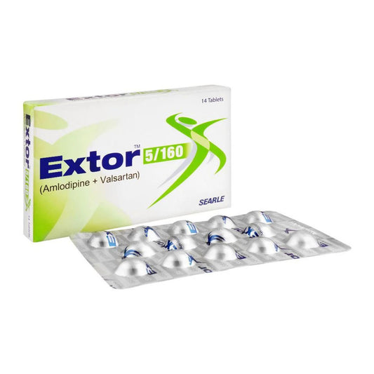Extor Tablets 5/160MG (1 Box = 1 Strip) (1 Strip = 14 Tablets)