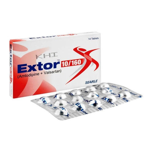 Extor Tablets 10/160MG (1 Box = 1 Strip) (1 Strip = 14 Tablets)