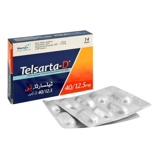 Telsarta-D Tablets 40/12.5MG (1 Box = 2 Strips) (1 Strip = 7 Tablets)