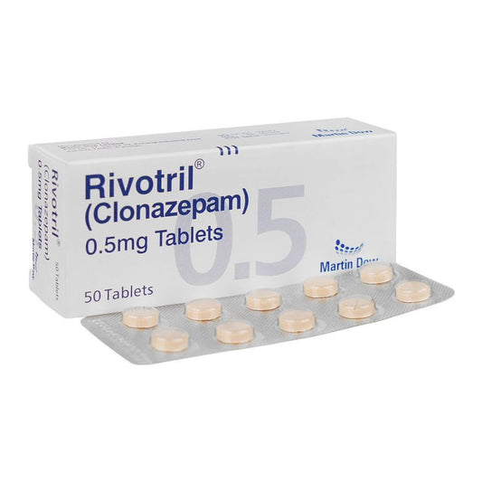 Rivotril 0.5MG ( 1 Box = 5 Strips )( 1 Strip = 10 Tablets )