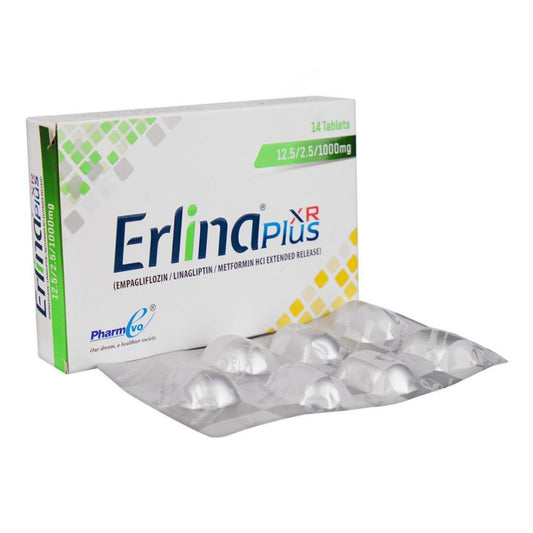 Erlina Plus Xr Tablets 12.5/2.5/1000mg (1 Box = 14 Tablets ) (1 Strip = 7 Tablets)