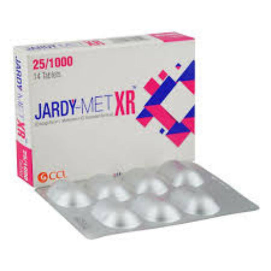 Jardy-Met XR Tablets 25/1000MG (1 Box = 2 Strips) (1 Strip = 7 Tablets)