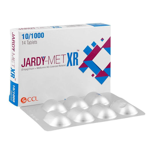 Jardy-Met XR Tablets 10/1000MG (1 Box = 2 Strips) (1 Strip = 7 Tablets)