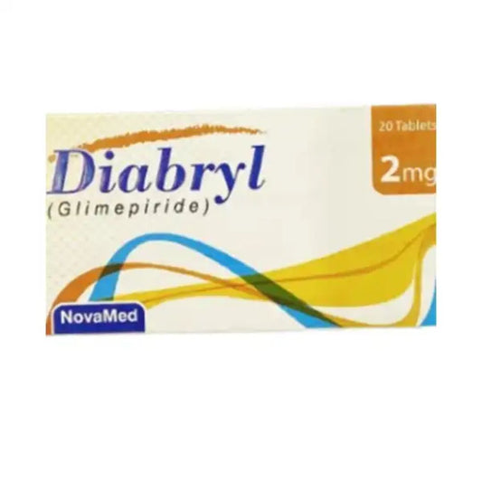 Diabryl Tablets 2MG (1 Box = 2 Strips) (1 Strip = 10 Tablets)