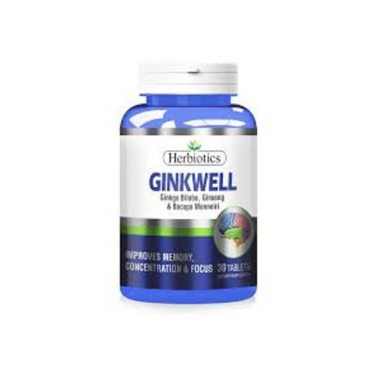 Herbiotics Ginkwell Tablets (1 Bottle = 30 Tablets)