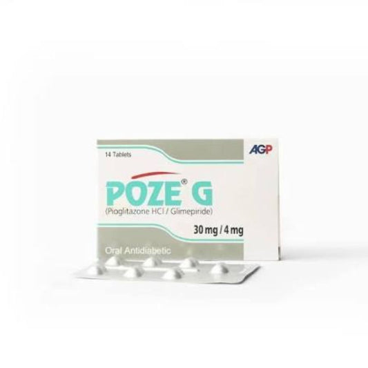 Poze G Tablets 30/4MG (1 Box = 2 Strips) (1 Strip = 7 Tablets)