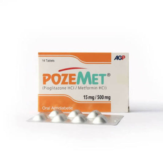 Poze Met Tablets 15/500MG (1 Box = 2 Strips ) (1 Strip = 7 Tablets)