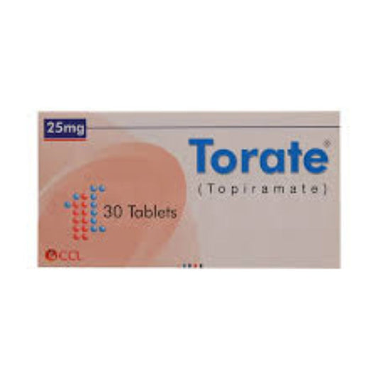Torate Tablet 25MG 30'S (1 Box = 3 Strips) (1 Strip = 10 Tablets)