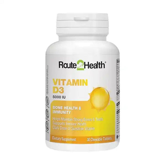 Route 2 Health Vitamin D3 Tablets 5000IU (1 Bottle = 30 Tablets)