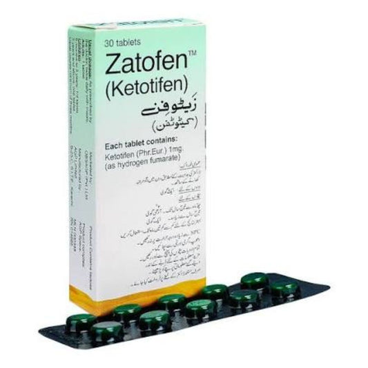 Zatofen Tablets 1MG (1 Box = 3 Strips) (1 Strip = 10 Tablets)