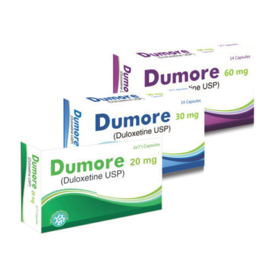 Dumore Capsules 20MG (1 Box = 2 Strips) (1 Strip = 7 Capsules)