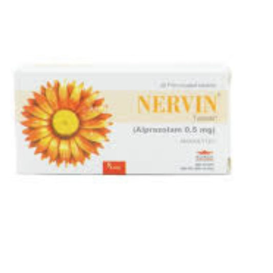 Nervin Tablets 0.5MG (1 Box = 3 Strips) (1 Strip = 10 Tablets)