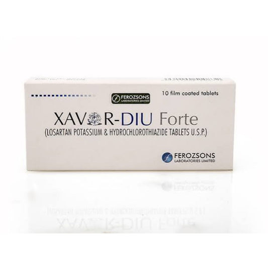 Xavor-Diu Forte Tablets 100/25Mg (1 Box = 1 Strip)(1 Strip = 10 Tablets)