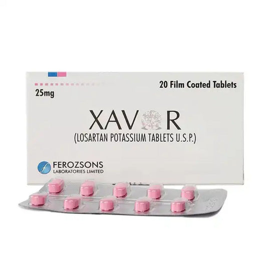 Xavor Tablets 25Mg (1 Box = 2 Strips)(1 Strip = 10 Tablets)