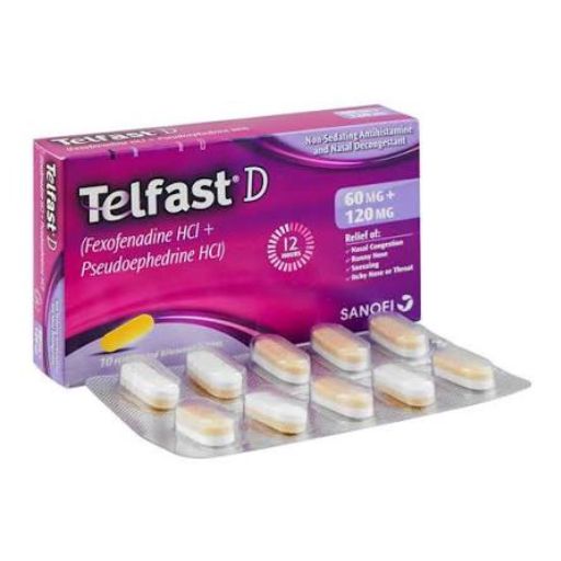 Telfast-D گولیاں 60Mg/120Mg 10,s 