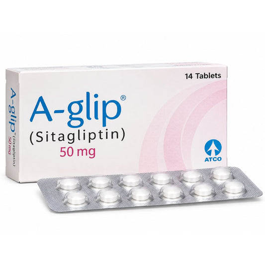 A-Glip گولیاں 50MG 14'S (1 باکس = 14 گولیاں) 
