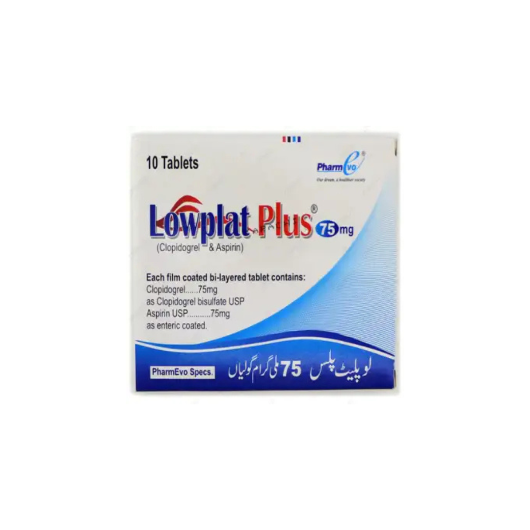 Lowplat Plus Tablets 75/75Mg (1 Box = 1 Strip)(1 Strip = 10 Tablets ...