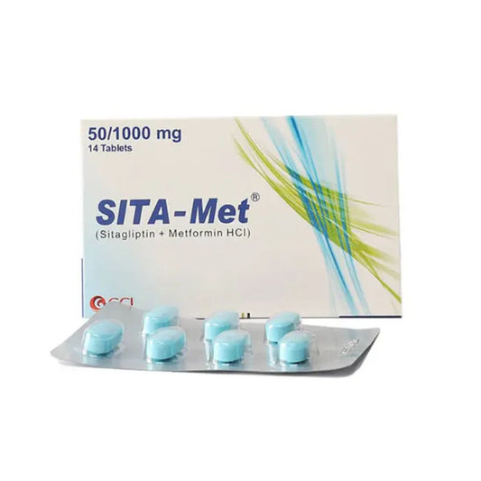 Sita Met Tablets 50/1000Mg 14,s (1 Strip = 7 Tablets)