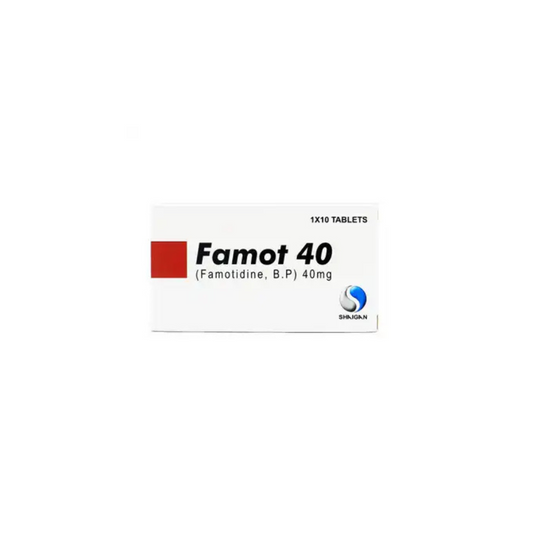 Famot Tablets 40Mg 10,s(1 Strip = 10 Tablets)