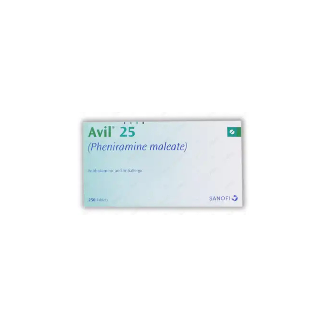 Avil Tablets 25Mg 250,s (1 Strip = 50 Tablets)
