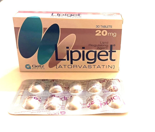 Lipiget Tablets 20Mg 30's (1 Strip = 10 Tablets)