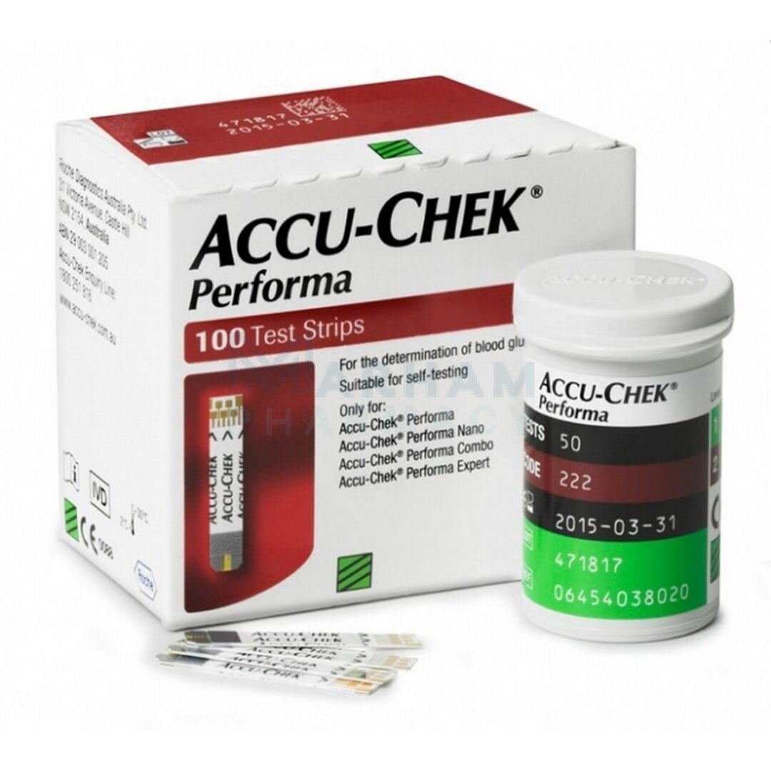 Accu-Chek Performa Gluco Strips (Box = 100 Strips)