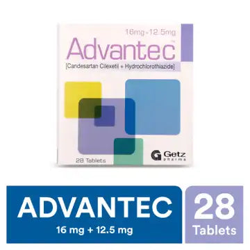 Advantec Tablets 16Mg+12.5Mg 28,s (1 Strip = 14 Tablets)