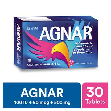 Agnar Tablets 400Iu/90Mcg/500Mg  30,s  (1 Box = 3 Strips)