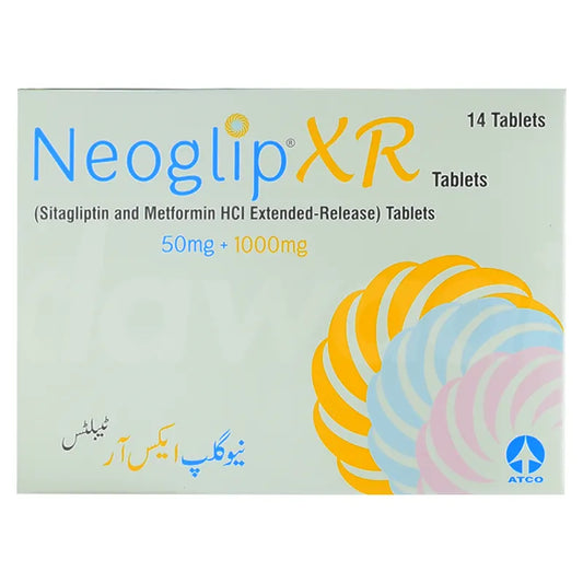 Neoglip Xr Tablets 50/1000MG 14'S (1 Box = 2 Strips) (1 Strip = 7 Tablets)