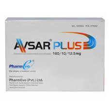 Avsar Plus Tablets 160Mg/10Mg/12.5Mg 28,s(1 Strip = 7 Tablets)