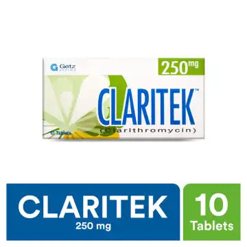 Claritek Tablets 250Mg  10,s (1 Strip = 10 Tablets)