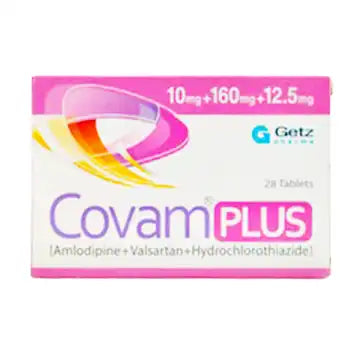Covam Plus Tablets 10Mg+160Mg+12.5Mg 28,s (1 Strip = 7 Tablets)