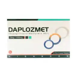 Daplozmet Tablet 5/1000MG 14'S (1 Box = 2 Strips) (1 Strip = 7 Tablets)