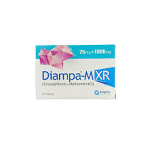 Diajard-Mxr Tablet 25MG/1000MG (1 Box = 2 Strips) (1 Strip = 7 Tablets)
