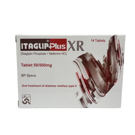 Itaglip Plus Xr Tablets 50/500MG 14'S (1 Box = 14 Tablets)