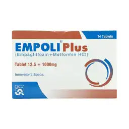Empoli Plus Tablets 12.5+1000MG 14'S (1 Box = 2 Strips) (1 Strip = 7 Tablets)
