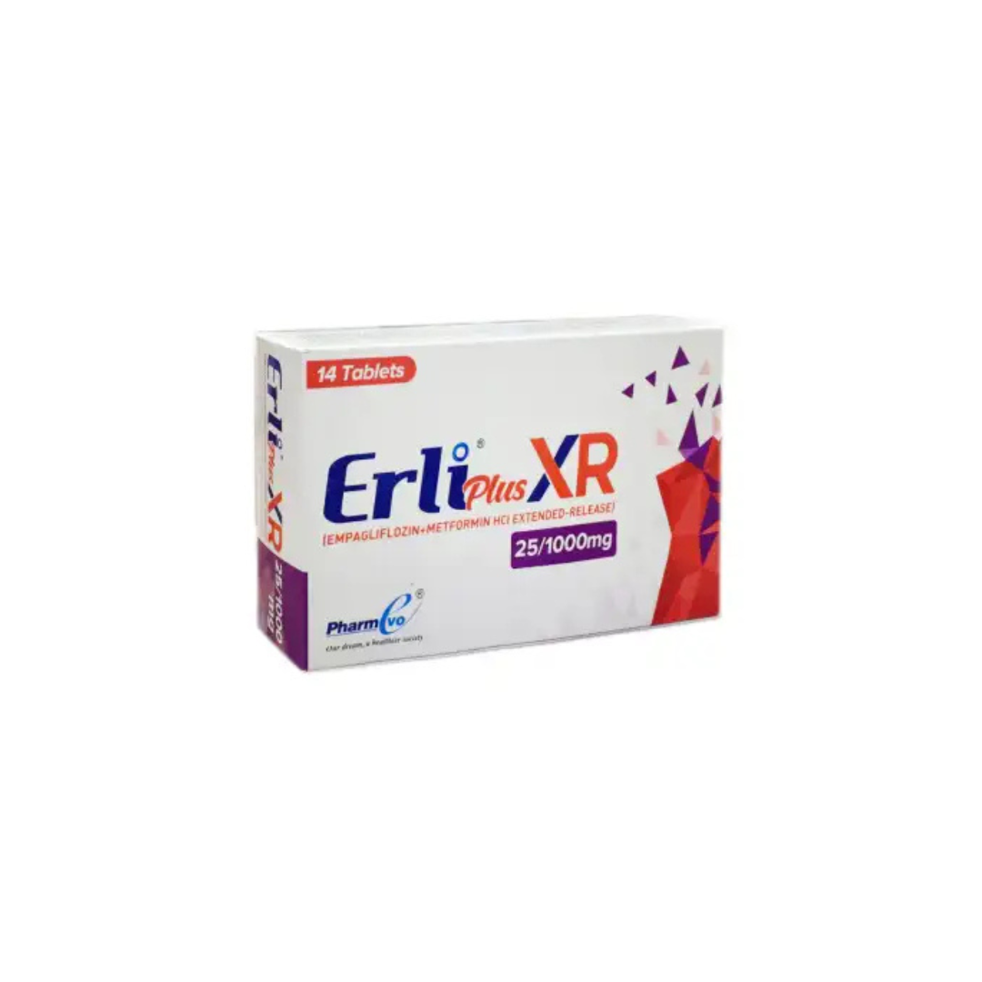 Erli Plus Xr Tablets 25/1000Mg 14,s (1 strip = 7 tablets)