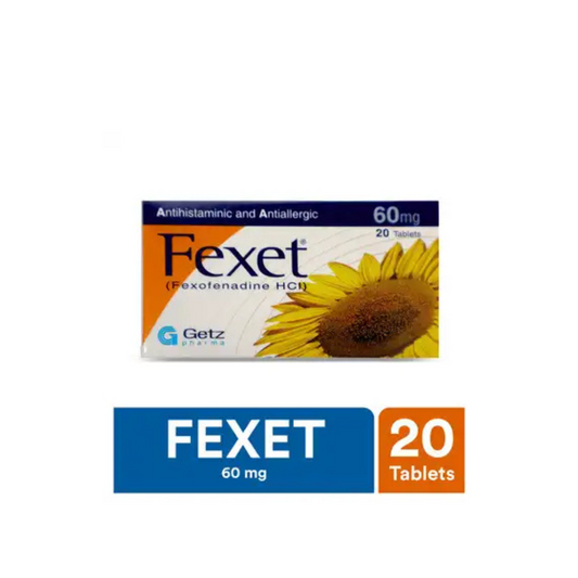 Fexet Tablets 60Mg 20,s (1 Strip = 10 Tablets)
